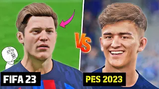 eFootball 2023 vs FIFA 23 | Famous Young Player Faces Comparison 😱✅ Gavi, Saka, Musiala, Mudryk