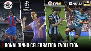Ronaldinho Celebration Evolution In FIFA | 04 - 23 | 4K 60FPS