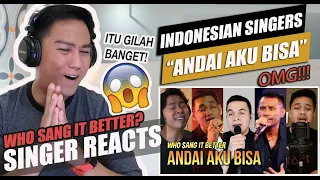 ANDAI AKU BISA - Indonesian Singers (Tulus, Afgan, Cakra Khan, Judika, Barsena, etc.) | REACTION