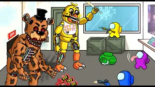 Among Us vs Freddy & Chica (FNAF Animatronics)