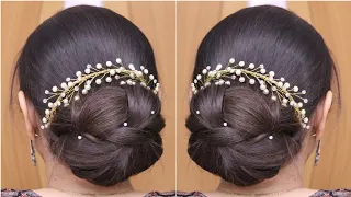 Wedding Juda Bun Hairstyle | Easy Juda Hairstyles For Wedding  | Wedding Hairstyle For Long Hair