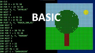 How to draw a Simple Landscape in BASIC | The Programming Language of the 1980s. | BASIC Nostalgia