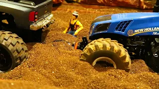 TRACTOR STUCK AND RESCUE with Truck on the Corleone Farm