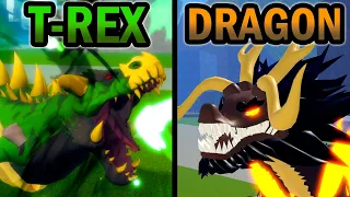 T-Rex VS Dragon | PVP | Blox Fruits