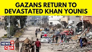 Israel Gaza News: Palestinians Return To Destroyed Khan Younis | N18V | Gaza News | News18