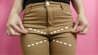 How to fix the wrinkles on the pants between the legs easily and quickly. Sewing tips and tricks