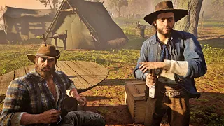 Bill gives Kieran a Drink (Both Versions) / Hidden Dialogue / Red Dead Redemption 2