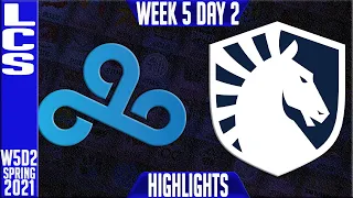 C9 vs TL Highlights | LCS Spring 2021 W5D2 | Cloud9 vs Team Liquid