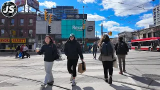 Saturday on College Street | Downtown Toronto Walk (April 2024)