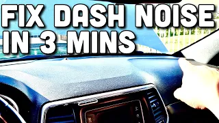 Fix Dash Noise in 3 Minutes | No more squeaky noise! | Easy