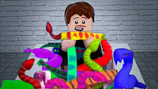 Would You Sit In Snakes For $10,000 (Lego Mrbeast)