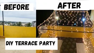 Terrace transformation | Adipoli terrace party at home | #birthdaydecorationideas