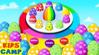Surprise Eggs Dancing Balls | Finger Family + Best Learning Videos for Toddlers by @kidscamp