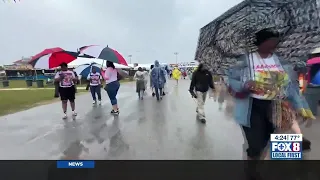 The party presses on at Jazz Fest under grey skies and rain showers