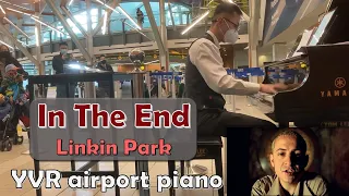 Flight attendant plays "In The End" (Linkin Park) FULL | Vancouver airport piano