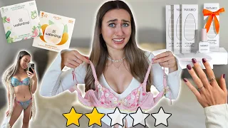 Ich teste typische Influencer Marken (& bin enttäuscht) | Waterdrop, Lounge Underwear & Maniko