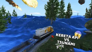 KERETA API DAN TSUNAMI METEOR DI GTA 5 - GTA 5 MOD