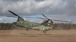 (4K) Helicopter Action GLV-V Low Flying Training | Cougar & CH-47 Chinook (DutchPlaneSpotter)