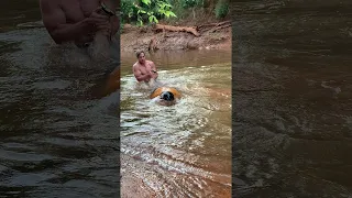 Man Catches Enormous Fish with his Bare Hands || ViralHog