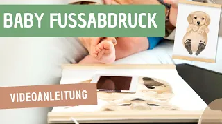 Baby Fußabdruck Set Anleitung | AMARI Geschenke