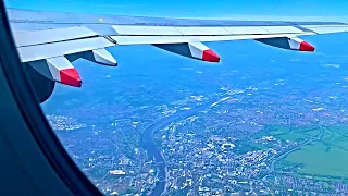 Beautiful Take Off & Climb Over Newcastle - BA Airbus A320-232