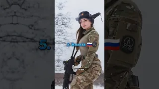 😍 Top 10 Countries With Most Beautiful Female Soldier ✨🔥 #shorts #soldier