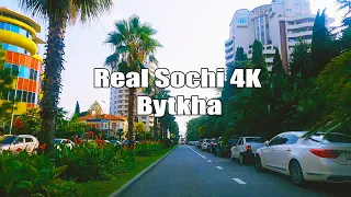 Real Sochi 4K - Bytkha microdistrict - Driving Mercedes-Benz E-class - Russia