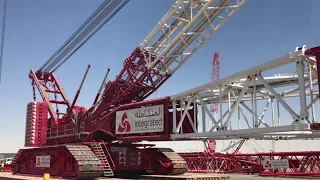 Assembling The Largest Crawler Crane. How To Use Mobile Crane &Crane Vessel In Offshore Construction