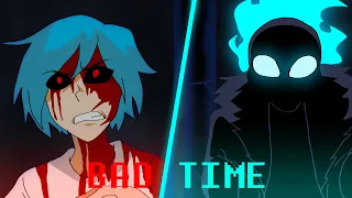 BAD TIME- Nightmare Sans vs BF? (FNF Animation)