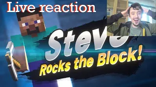 Live reaction zu Minecraft Steve in SSBU [GERMAN]