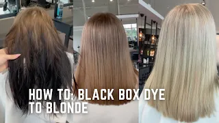 How to Remove Black Box Dye - Part 2 - going blonde without damage tutorial transformation