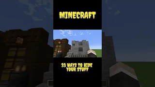 33 Ways to hide your stuff | P7 #shorts #minecraft