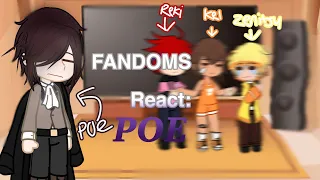 [ EP: 1 ] FANDOMS REACT : Poe | BSD, SK8, OMORI, Demon Slayer