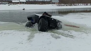 С воды на лед.ТДН Лонг- мосты УАЗ, резина Краз, протектор елка.