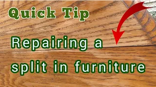 Quick Tip - Repairing a furniture split using a pocket hole jig.