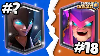 MELHORES E PIORES CARTAS LENDÁRIA NO CLASH ROYALE!