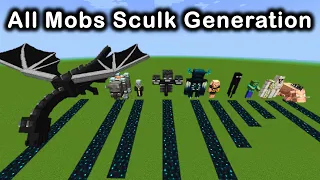 Sculk Generation by All Mobs in Minecraft - Which Mob Will generate more Sculk?