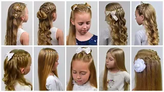 10 HOLIDAY HAIRSTYLES  - Half up half down hairstyles for long hair by LittleGirlHair