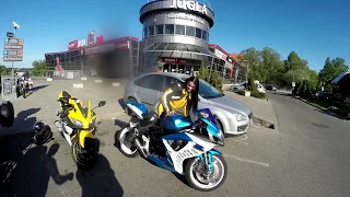 НА МОРЕ ДЕВЧОНКИ! YAMAHA YZF 125 Девушка на МОТОЦИКЛЕ