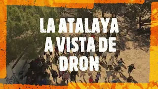 Los alumnos del IES Hernán Pérez del Pulgar en la Atalaya (a vista de dron)