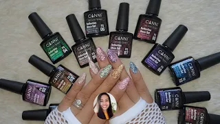 Sparkly! CANNI Reflective Disco Gel Polish Review - 12 Colors Flashy Nail Gel Polish Set for Girls