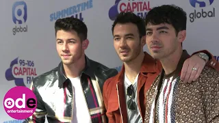 Jonas Brothers arrive backstage at Capital Summertime Ball