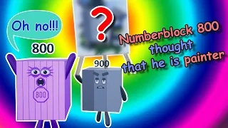 Fan-made Numberblock 900 wants a portrait of himself. Numberblock 800 thought that he is Picasso.