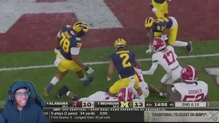 Will4k Reacts to #4 Alabama vs #1 Michigan 2024 Rose Bowl CFP Semifinal College Football Highlights