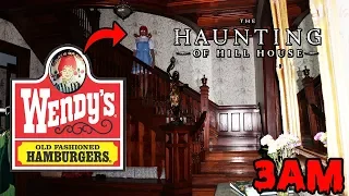 3AM OVERNIGHT CHALLENGE AT THE HAUNTING OF HILL HOUSE | HAUNTED WENDY'S.EXE FOLLOWED US HOME!