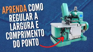 Aprenda como regular o comprimento ea largura do ponto da máquina de costura verdinha.