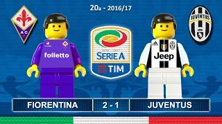 Fiorentina Juventus 2-1 • Serie A 2017 (15/01/2017) goal highlights sintesi Lego Calcio Juve Fiore