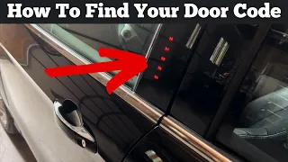 How To Find The Keypad Door Code On 2013 - 2019 Ford Escape - Driver's Door Key Pad Code Location