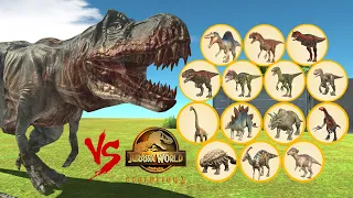 SCARFACE TREX (New Comer) vs ALL UNITS DINOSAURS - Animal Revolt Battle Simulator