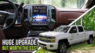 MASSIVE 12" CarPlay Radio Install + Review on my 15 LML Duramax Silverado!